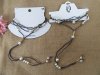 6Pcs Fashion Pearl Beaded Leather Collar Necklaces With Extender