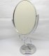 1X New Pedestal Oval Makeup Mirror Double Sided 29.5cm High