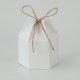 50X Kraft White Hexagonal Wedding Favour/Bomboniere Boxes