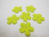 200Pcs Yellow Green Flower Embellishments Trims 4cm