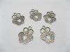 200 Charms Metal Baboosh& Heart Jewellery Pendants