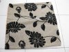 2Pcs Black Flower Hemp Pillow Cushion Covers 43cm