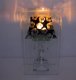 10X Glass Tea Light Holder Single Candle Holder Rose Pattern 10X Glass Tea Light Holder Single Candle Holder Rose Pattern