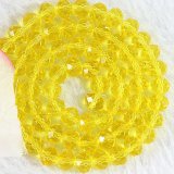 10Strand x 92Pcs Yellow Rondelle Faceted Crystal Beads 6mm