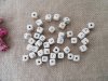 580Pcs Wooden Cube Alphabet Letter Beads 10x10mm