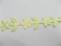 5Roll X 10Meters Yellow Satin Leaf Craft Daisy Ribbon