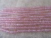 10Strands X 72Pcs Pink Facted Glass Crystal Beads 8mm Dia