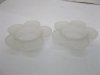 144Pcs Flower Shape Frosted Glass Candle Holder Wedding Favor