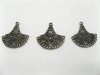 100 Antique Bronze Fans Chandelier Earring Findings
