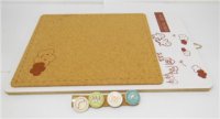 5X Cork Notice Board with Hanging Hook Kitchen Home Office