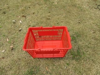 1X Red Plastic Convenient Shopping Baskets