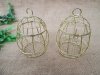 4Pcs Golden Mini Birdcages Baby Shower Favor Wall Hanging Cage