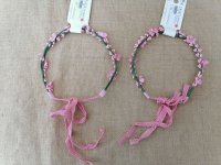 6Packets X 2Pcs Pink Color Forehead Garland Hair Band Headwear