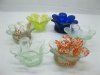 36Pcs New Flower Shape Glass Candle Holder Mixed Colour
