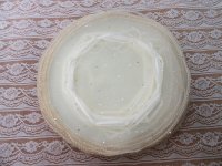 100Pcs Ivory Round Circles Organza Pouch Wedding Favor Bag 24cm