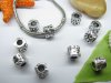 80Pcs Alloy Barrel Tube European Beads 10x8mm No Thread