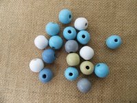 60Pcs Round Wooden Beads DIY Jewellery Making Mixed Color