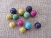 50Pcs Round Gemstone Beads 18mm Dia. Mixed Color