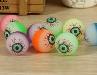 100X Frosted Eyeball Rubber Bouncing Balls 30mm Mixed Color