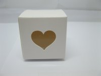 24X Bomboniere Boxes Wedding Favor Heart Insert 5x5cm