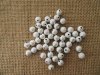 6x50Pcs Silver Color Shinny Loose Round Beads 8mm dia