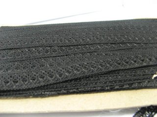 5Rolls x 40metres Black Lace Craft Ribbon Trim 2cm wide