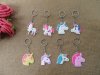 50Pcs Unicorn Charm Key Ring Key Chain Keyring Wholesale
