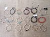 25Pcs Hemp Knitted Bracelets with Beads Charms Assorted