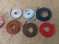 20Roll x 118cm Leatherette Flat Cord Rope Jewellery Band 5mm Wid