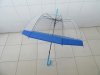 10Pcs Clear Wind Water Proof Umbrella DOME Parasol Dark Blue Bor