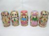 10Sets Russian Wooden 5 Nesting Dolls toy-o10 10Sets Russian Wooden 5 Nesting Dolls toy-o10