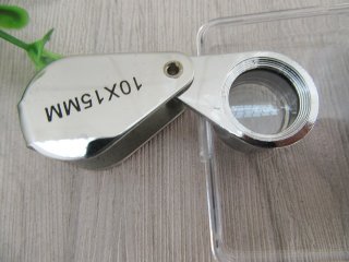 12Pcs Pocket Jewelers Loupe Eye Magnifier Jewelry Magnifying 10x