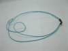 95 Blue 2-String Waxen Strings For Necklace Bronze Clasp