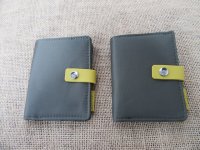 12Pcs Leatherette Card Bag with Button Purse Wallet