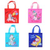 10Pcs Unicorn Pony Reusable Grocery Shopping Bags Shoulder Mixed