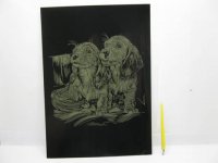 4X New Golden Foil Engraving Art Kits - Dogs