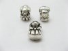 100 silver plated alloy metal Girl European Beads