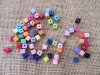 5x190Pcs Funny Square Dice Beads 7x7mm Mixed Color