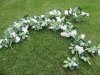 4Pcs White Artificial Rose Leaf Garland Vine String Decor 1m Lon