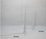 24 White Metal Shelf Bracket 245x204mm Corner Brackets
