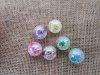 6Sheet x 6Pcs Round Plastic Beads 20mm Dia Mixed Color