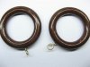 20 Coffee Wooden Timber Curtain Ring for Curtain Rod 28#