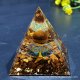 1Pc Tiger Eye Crystal Pyramid Chakra Energy Orgone Stone