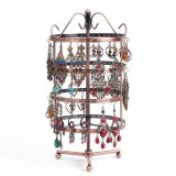 1X New 4 Tiers Revolving 72 Pairs Earring Display Holder