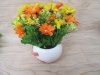 6Pcs Beatiful Artificial Flower In Pot Home Garden Party Decorat