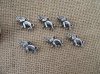 100Pcs New 3D Elephant Beads Charms Pendants Jewellery Findings