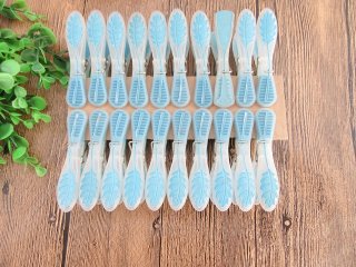 160Pcs Blue Laundry Wash Clamps Hang Pins Clips Clothes Pegs Who