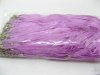 100 Purple 2-stranded Ribbon Strings With Connector For Necklace