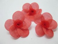 198Pcs Red Hand Craft Flowers Embellishments