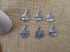 100Pcs New Sail Boat Beads Charms Pendants Jewellery Findings